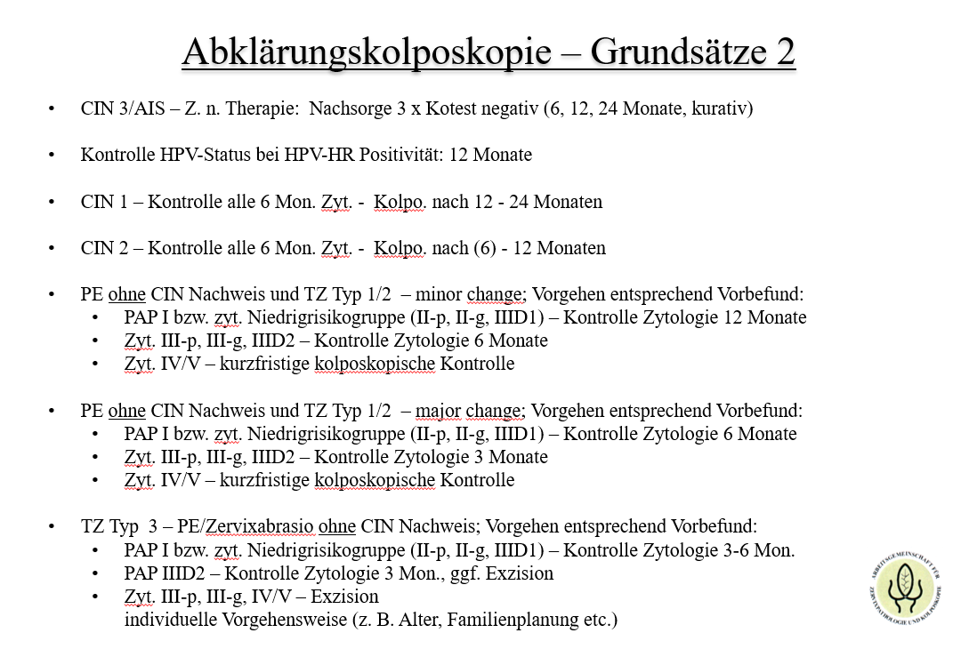 Abklärungskoloposkopie Grundsätze 2