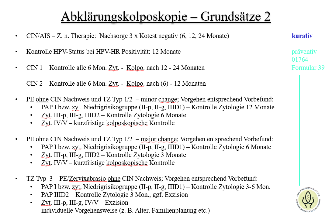 Abklärungskoloposkopie Grundsätze 2